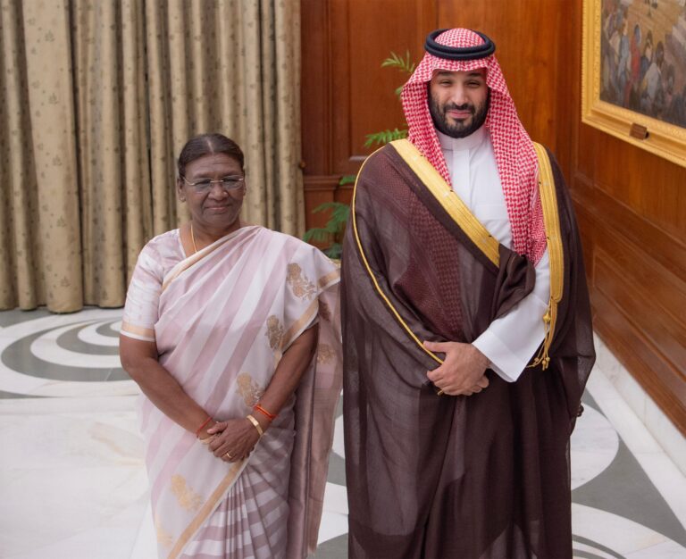 Saudi Arabia’s crown prince holds meeting with Indian president in New Delhi
