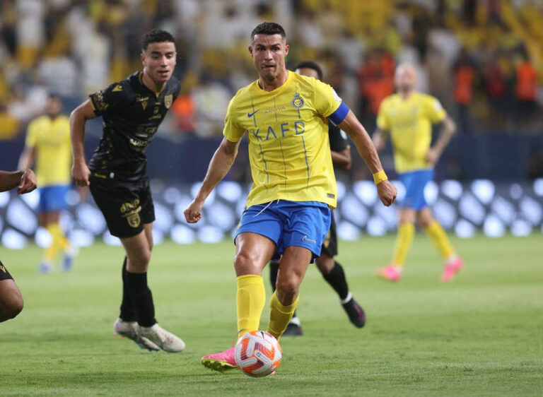 Ronaldo scores his 850th career goal in Al-Nassr’s victory.